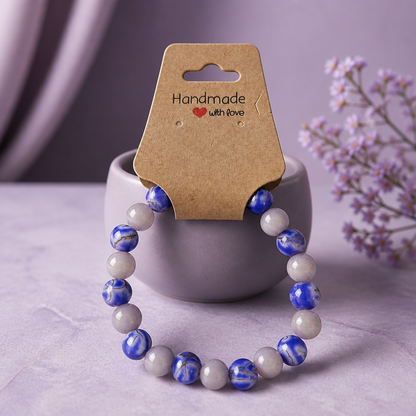 Marble effect pearl bracelet