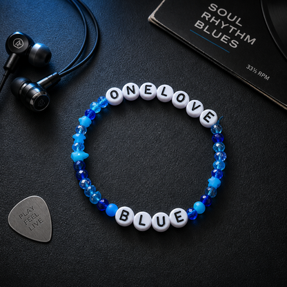 Blue, One Love bracelet